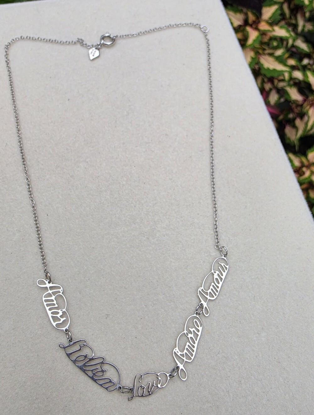Sarah Coventry: "What's in a Name" Multi Language Love Necklace